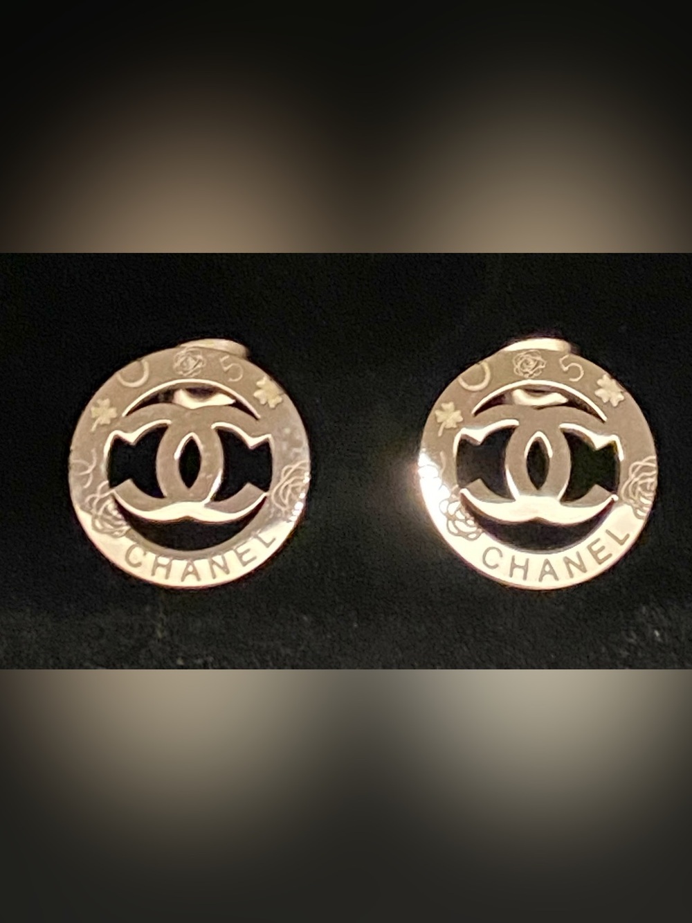Fashion Jewelry Silver Plated Round Logo C-C-Interlocking Luxury Earrings